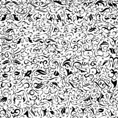 Collection of simple geometric seamless ornamental vector leaf's patterns and swatches. White and grey geometric oriental backgrounds.