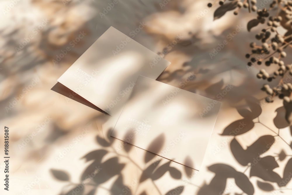 Poster a simple piece of paper sits on top of a table, possibly awaiting some action or decision