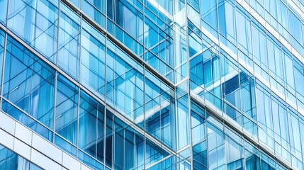 Obraz premium Close-up glass and steel facade modern Architecture exterior
