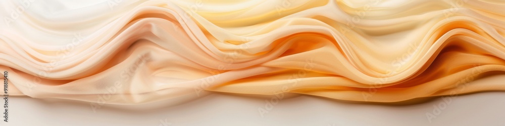 Poster abstract pastel swirls of fabric in soft daylight creating a serene and minimalist scene in studio