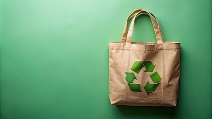 Eco-friendly recyclable bag made from plastic and paper materials, sustainable, reusable