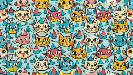 pattern with funny monsters
