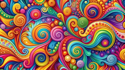Abstract background of colorful swirls and patterns, abstract, background, colorful, swirls, patterns, vibrant, design