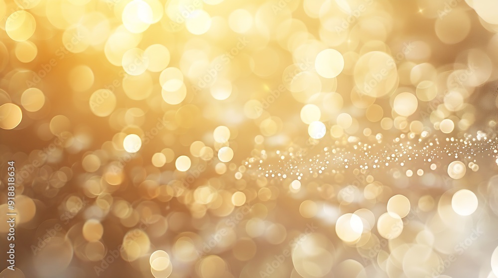 Poster Elegant beige bokeh abstract background Delicate blurred wallpaper texture Template with defocused bokeh lights and copy space for business website design Banner social media advertisi : Generative AI