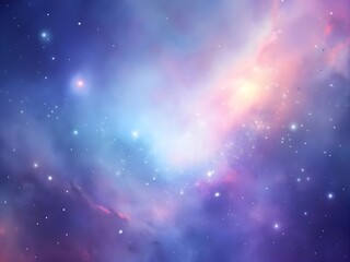 Obraz premium Stellar Breeze: Soft Pastel Galaxy Glow Gradient Space Background