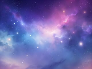 Fototapeta premium Stellar Breeze: Soft Pastel Galaxy Glow Gradient Space Background