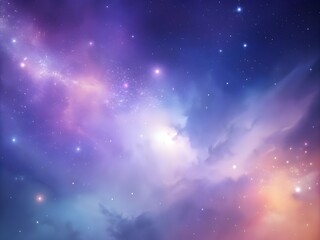 Obraz premium Stellar Breeze: Soft Pastel Galaxy Glow Gradient Space Background