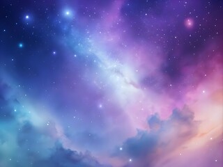 Fototapeta premium Stellar Breeze: Soft Pastel Galaxy Glow Gradient Space Background