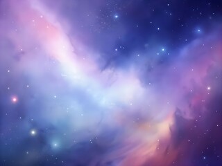 Obraz premium Stellar Breeze: Soft Pastel Galaxy Glow Gradient Space Background
