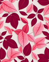 Obraz premium Elegant Leaf Design Seamless Pattern