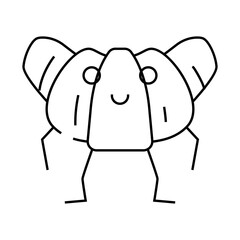 croissant dessert character line icon vector. croissant dessert character sign. isolated contour symbol black illustration