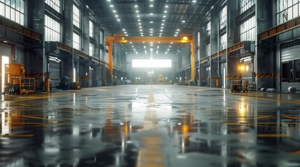 Large factory workshop space building : Generative AI