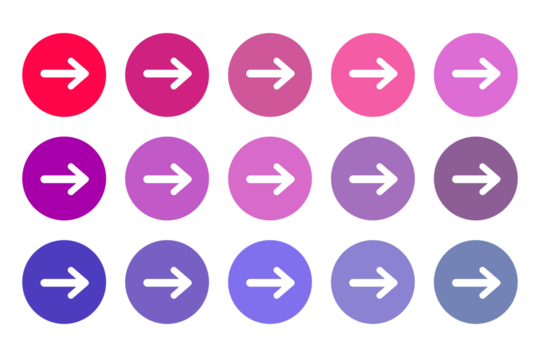 【アイコン】赤、紫系のシンプルな矢印ボタン