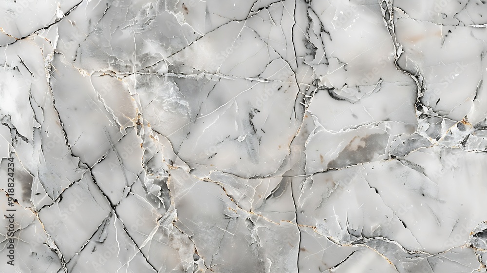 Aufkleber Light grey marble texture background with high resolution counter top view of natural tiles stone in seamless glitter pattern and luxurious : Generative AI