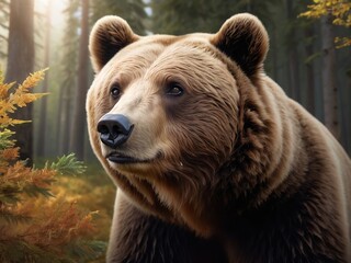 Fototapeta premium brown bear portrait