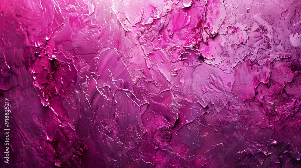 Poster Abstract viva magenta painted texture as background with copy space Shiny pattern in trendy color 2023 year Viva Magenta Vintage blank backdrop : Generative AI