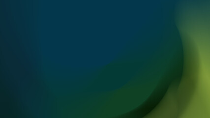 Abstract green background with unique curve shapes