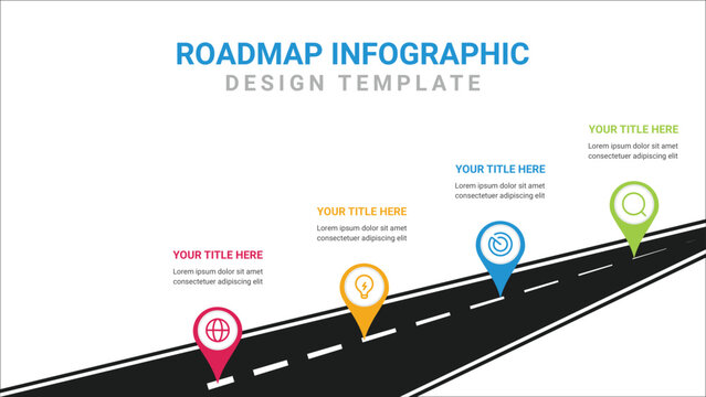 4 Steps Roadmap Infographic Design Template