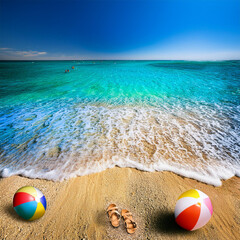 Obraz premium vacation on the beach, Summer Landscape