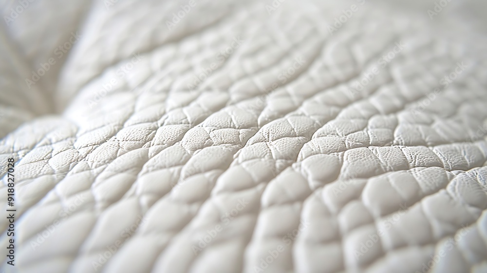 Poster closeup artificial leather white colour for texture background top view : generative ai