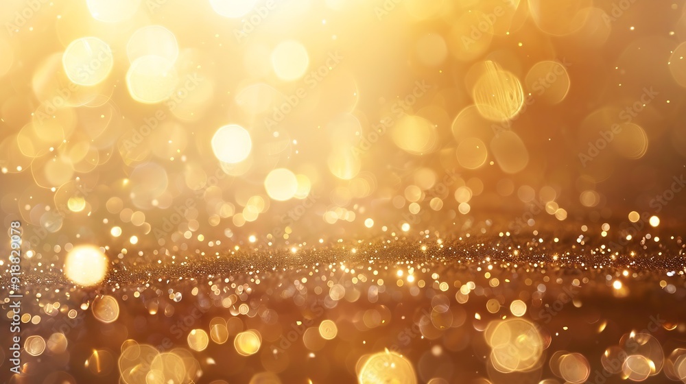 Poster Elegant beige bokeh abstract background Delicate blurred wallpaper texture Template with defocused bokeh lights and copy space for business website design Banner social media advertisi : Generative AI