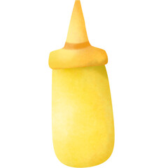 Mustard sauce ketchup in bottles