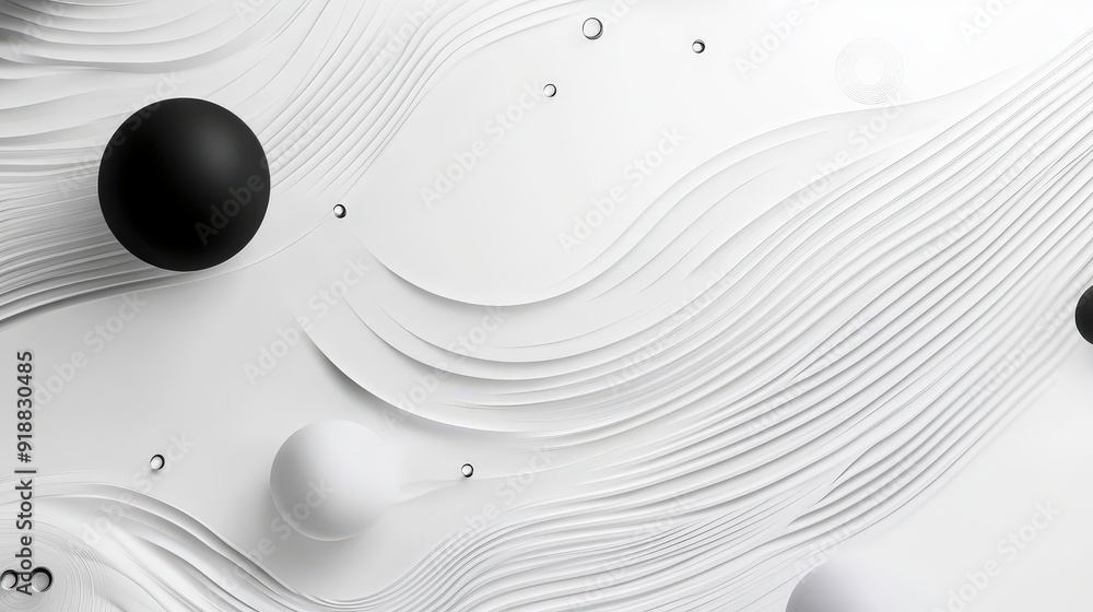 Poster a white background with clean lines and abstract elements.