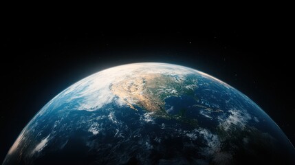 Obraz premium Shielding Our Home: Abstract Surreal Representation of Earth with Protective Ozone Layer Signifying Environmental Preservation