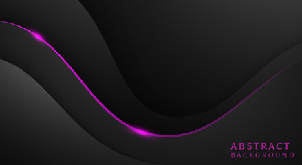 Abstract black background with sparkling lines