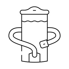 hydration system motorcycle line icon vector. hydration system motorcycle sign. isolated contour symbol black illustration