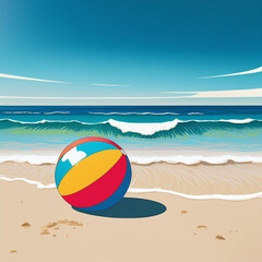 Obraz premium Summer Vacation, Sea and Beatballs