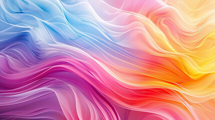 Abstract art background with dreamy gradient colors，geometric wave abstract design concept