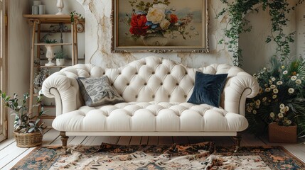interior shabby chic style, high details