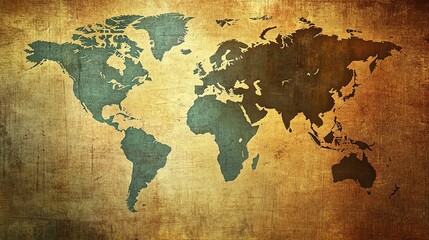 A background with a world map and business overlays.