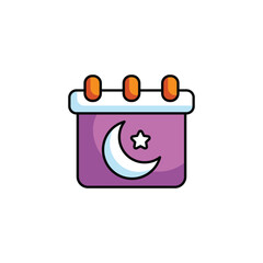 Muharram icon design with white background stock illustration