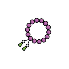 Beads icon design with white background stock illustration