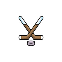 Hockey icon design with white background stock illustration