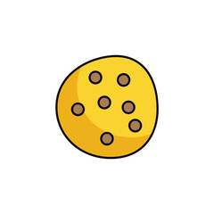 Chapati icon design with white background stock illustration