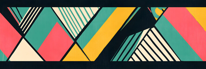 Geometric Patterns in Bold Contrasting Colors