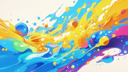 Fototapeta premium Abstract Swirling Liquid Colors