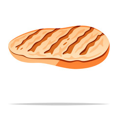 Grilled chicken breast vector isolated illustration © FARBAI
