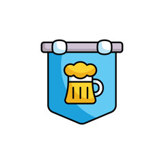 Bear Club Sign icon design with white background stock illustration