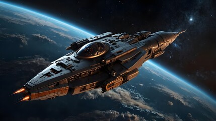 Obraz premium 3D illustration of spacecraft