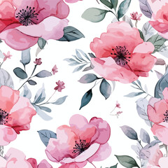 Abstract leave watercolor painting floral seamless patterns, soft pastel colors water color seamless pattern for beauty products or other.
