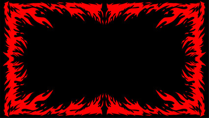 Fire frame border vector illustration