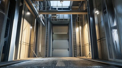 Obraz premium An elevator for drying grain is a specialized piece of agricultural equipment designed to efficiently move and process grain to facilitate drying.