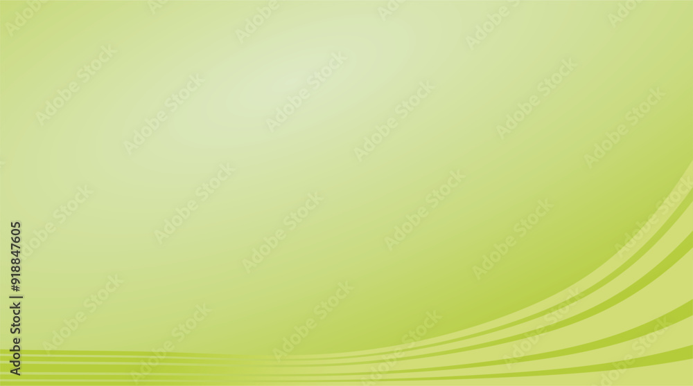 Poster composition of geometric lines and planes with green gradations as a background design for visual ar