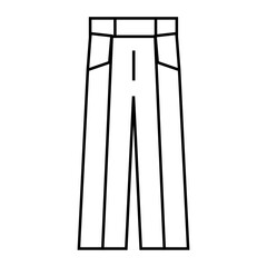 dress pants clothes line icon vector. dress pants clothes sign. isolated contour symbol black illustration