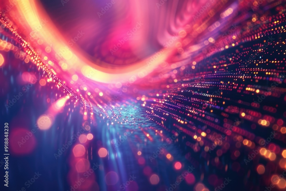 Poster a vibrant and dynamic abstract image with a colorful background