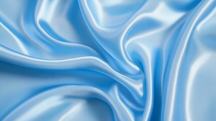 Obraz premium A texture of solid light blue silk satin fabric, showcasing a duchess satin with a luxurious sheen. 
